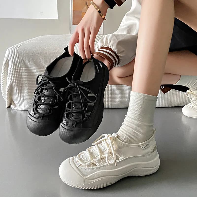 2026 Summer New White Sneakers Women's Flat Breathable