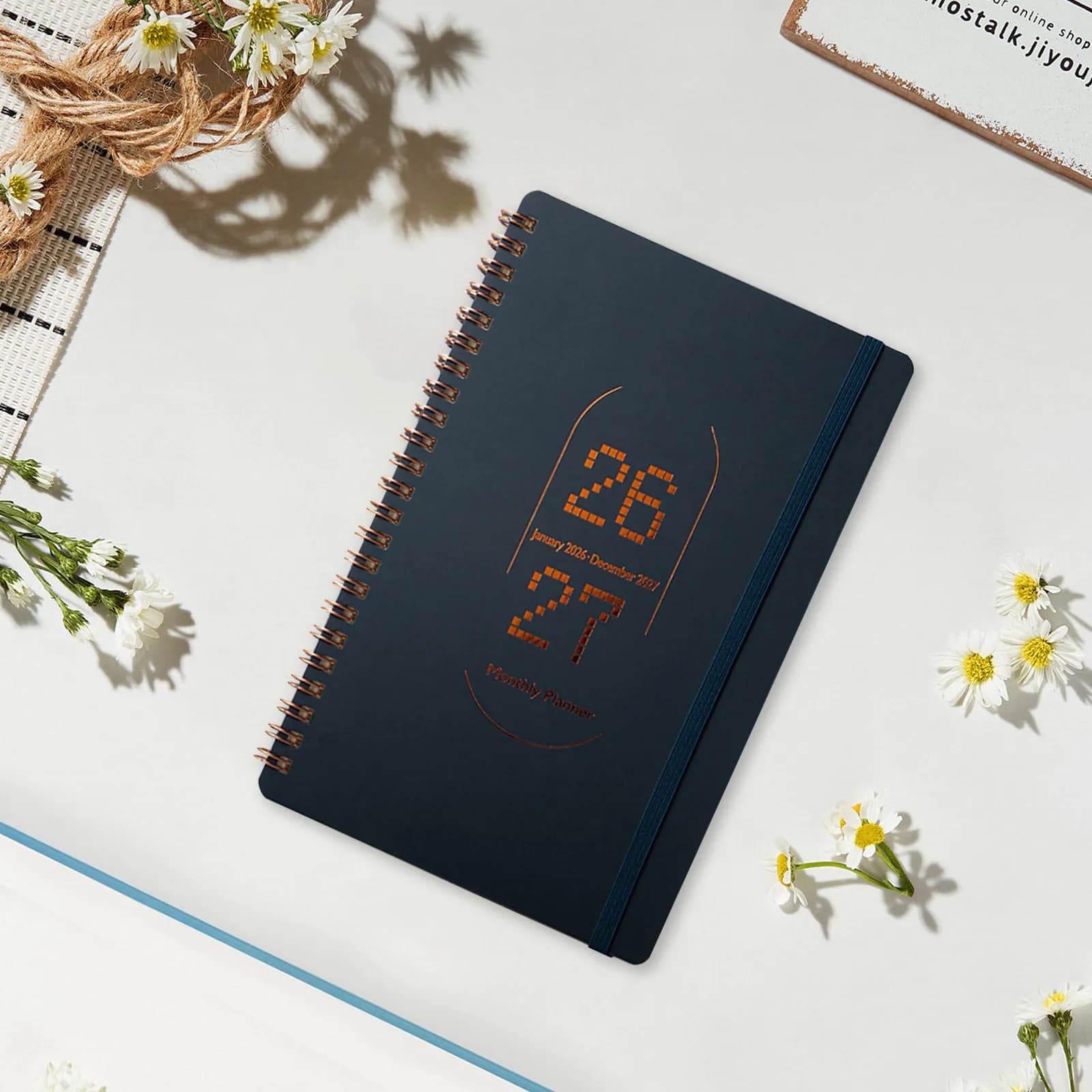 Agenda Giornaliera 2026-2027 con Copertina Rigida, Organizer per Lavoro e Studio, Pianificatore Accademico, Calendario e Blocco Note per Riunioni