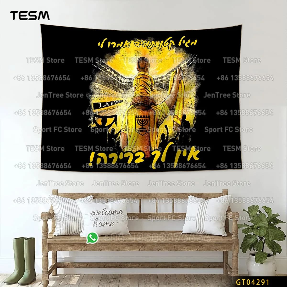TESM Stampa 3D Banner da competizione Bandiere per recinzione Arazzi decorativi da parete Appesi liberamente adatti Soggiorno Camere da letto