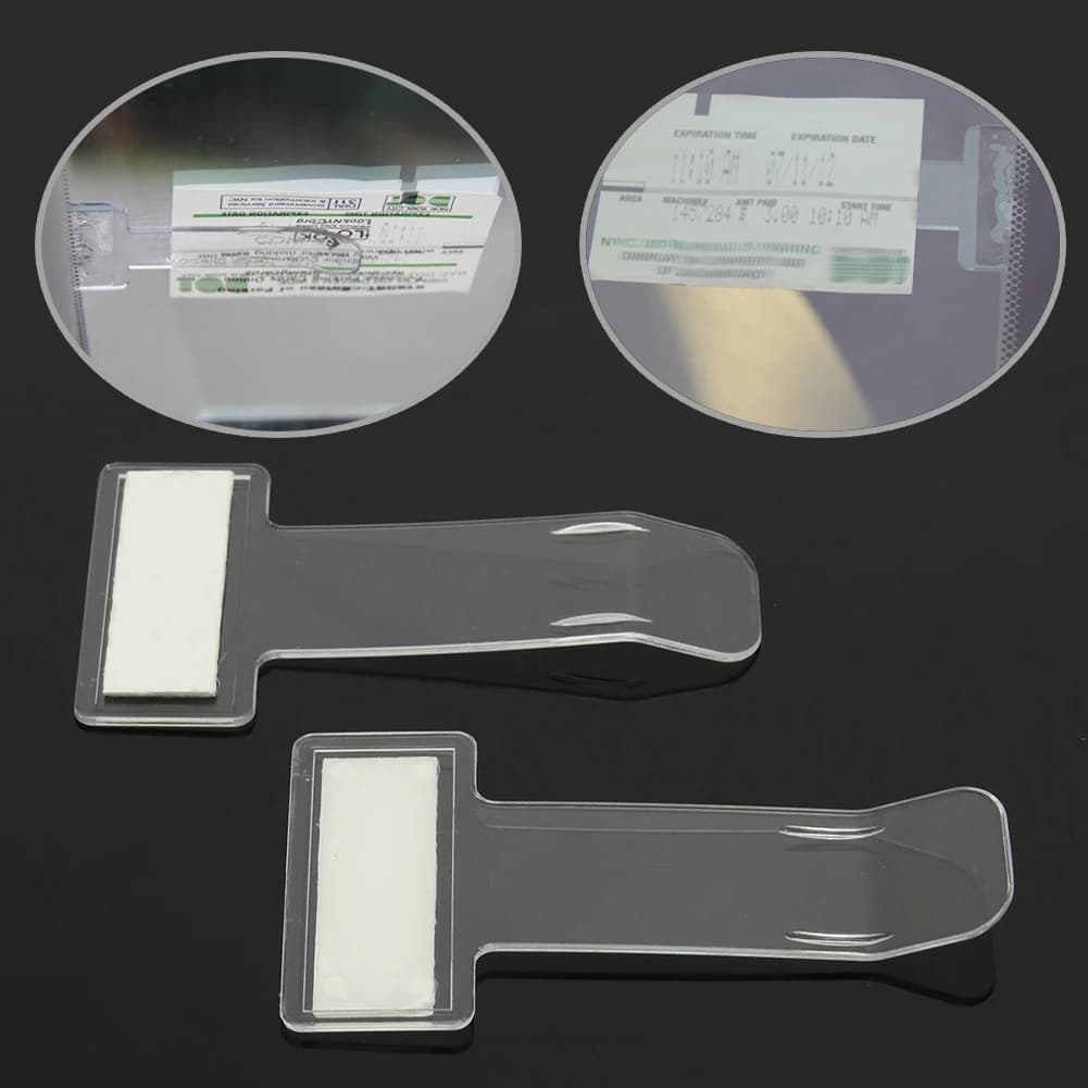 2Pc Car Vehicle Accessory Parking Ticket Permission Clip Clips Windscreen Window Fastener Kit