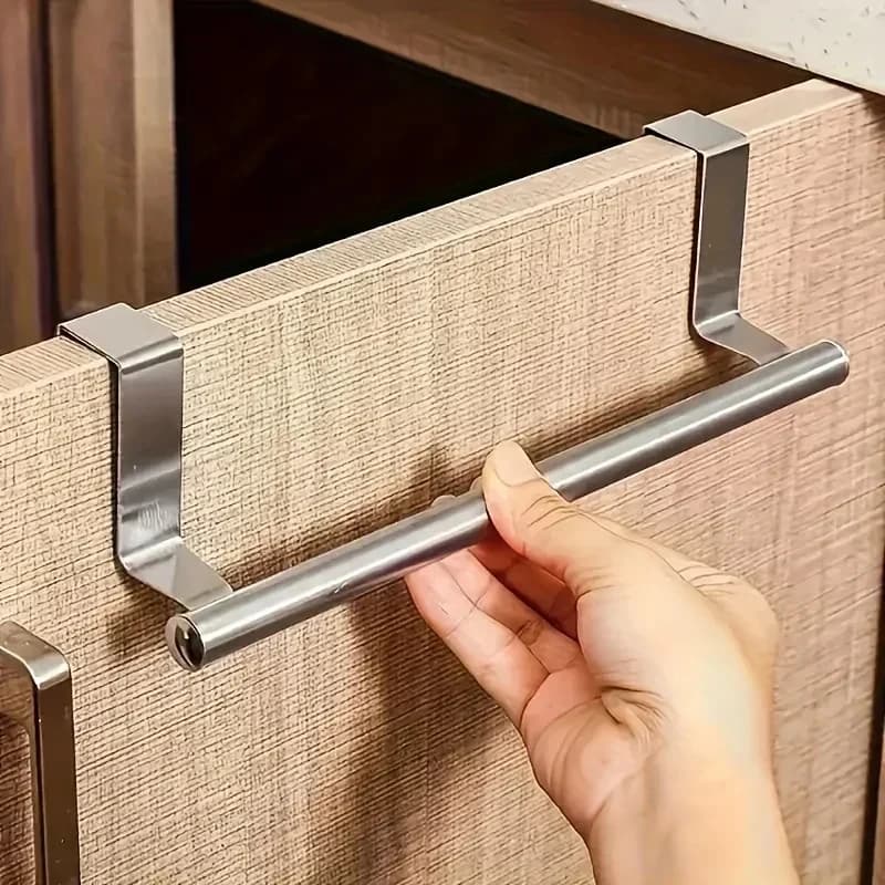 Portasciugamani da appendere sopra la porta, 1/2/3/4/5 pezzi, in acciaio inossidabile, per cucina e bagno, da appendere all'armadio