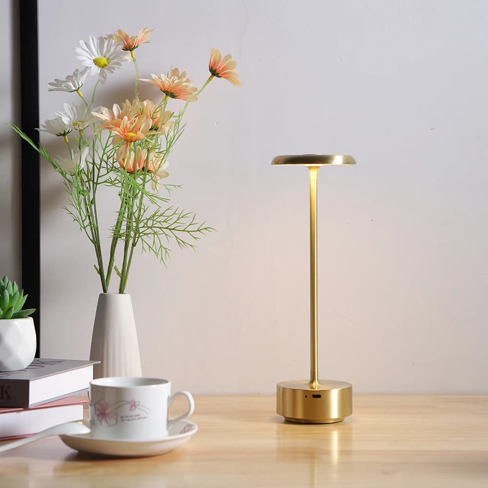 Atmosfera calda lampada ricaricabile camera da letto comodino camera d'albergo Bar ristorante moderna decorazione semplice luce notturna a LED
