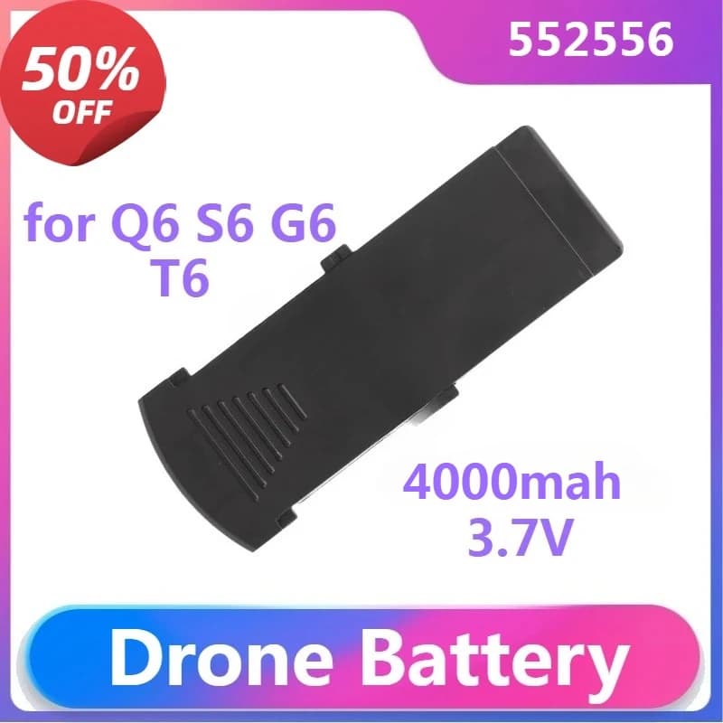 552556 Batteria 4000mah per Q6 S6 G6 T6 K5 8K RC Quadcopter Pezzi di ricambio per batteria droni Q6