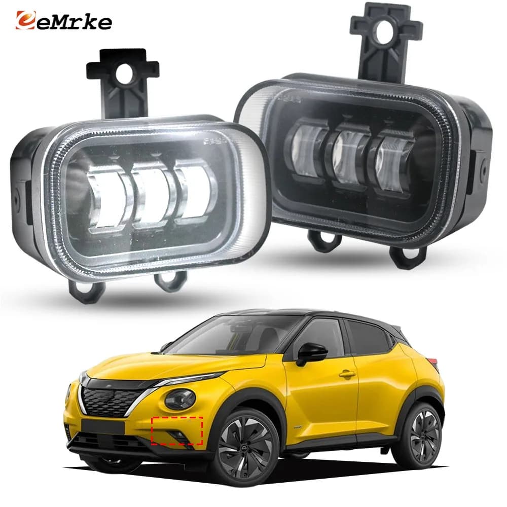 Fendinebbia a LED ad alta potenza 40W per Nissan Juke F16 MK II 2019 2020 2021 2022 2023 Lampada frontale frontale con lente DRL 12V Bianco Giallo