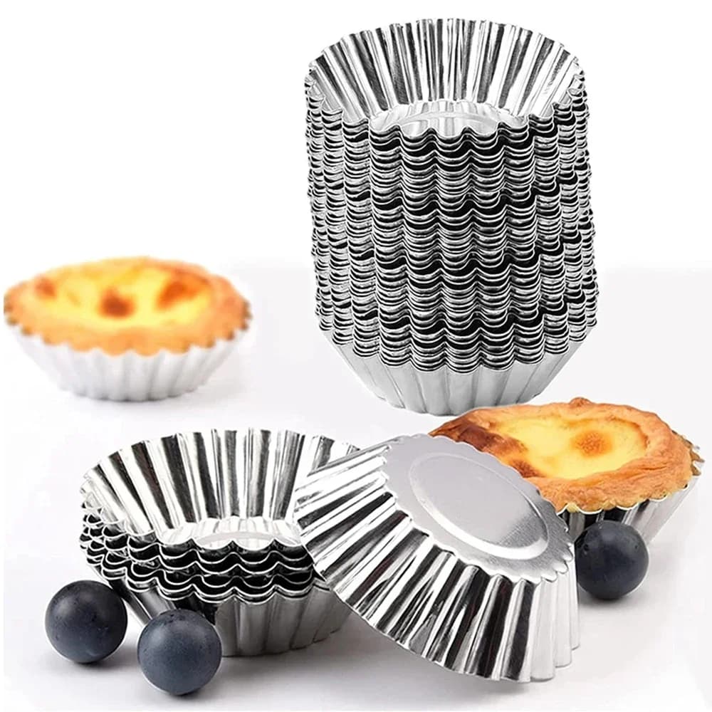 Stampo per crostata di uova riutilizzabile in acciaio inossidabile Accessori per la cottura Stampo per budino per biscotti Stampo per torta di luna Strumenti per pasticceria Stampi per torte