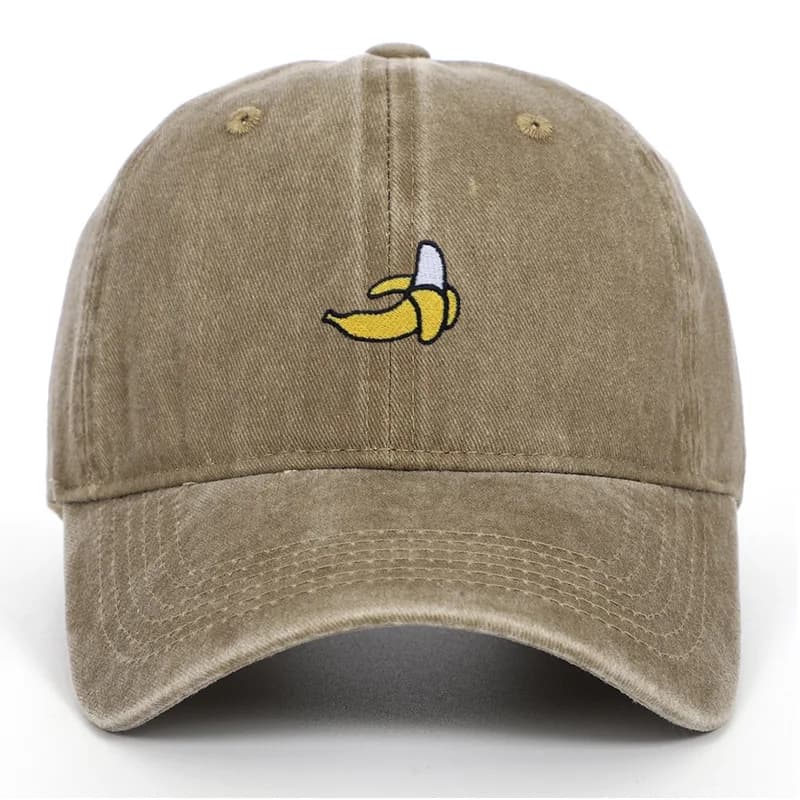 Cappelli da baseball ricamati con banana per uomo e donna Cappelli con linguetta d'anatra parasole da esterno Viaggi all'aperto