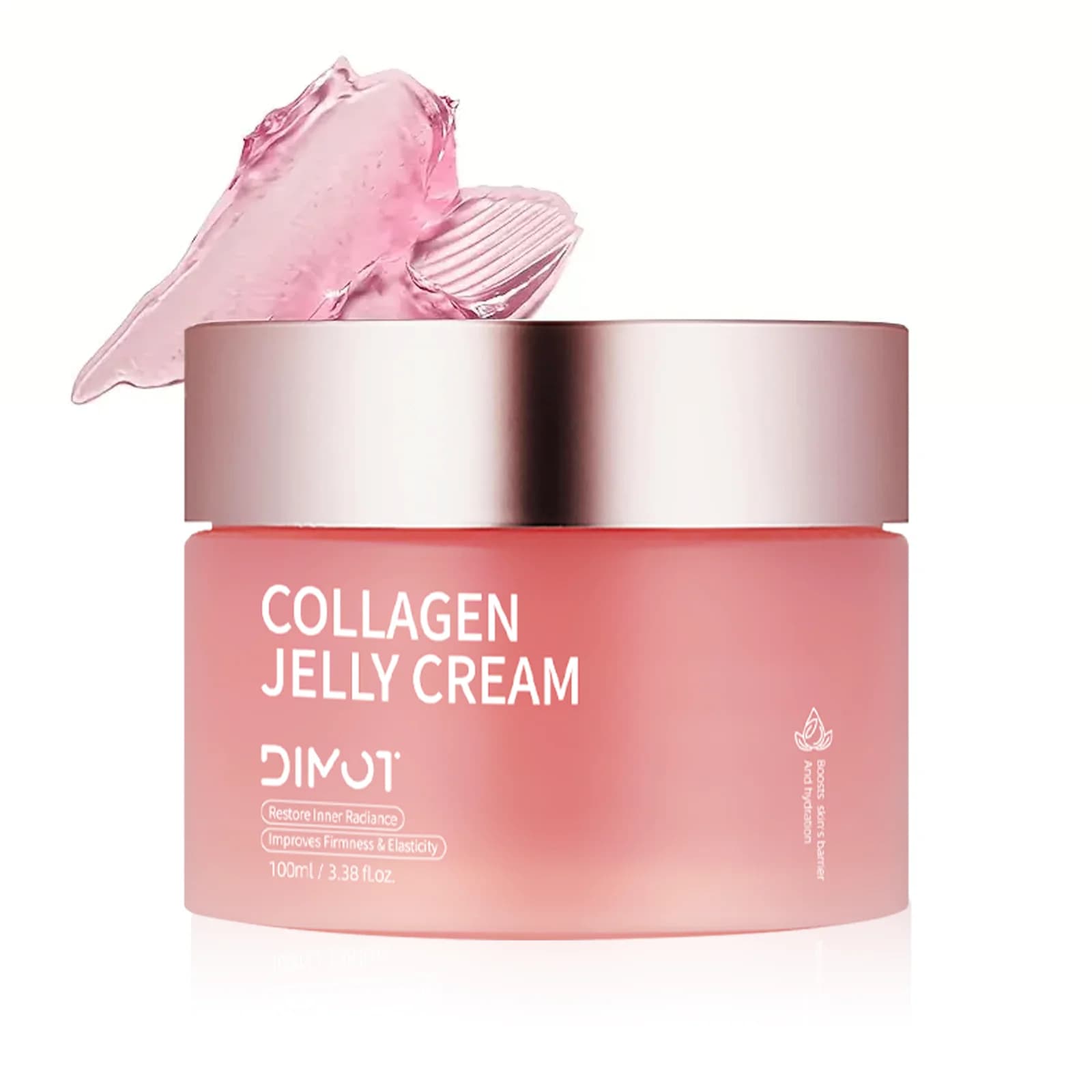 DIMOT Collagen Jelly Cream 100ml – Intense hydration and booster of firmness, moisturizing anti-aging face with hydrolyzed collagen and