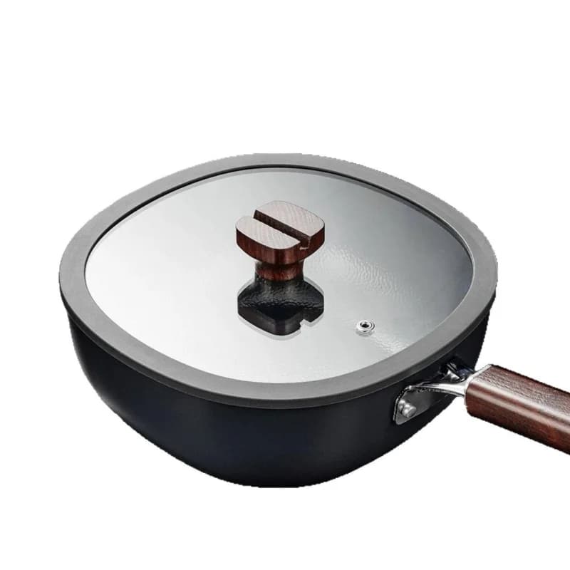 Titanium Iron Pot Multifunctional non-stick pan Addensated cast iron pan suitable for induction stoves and gas stoves