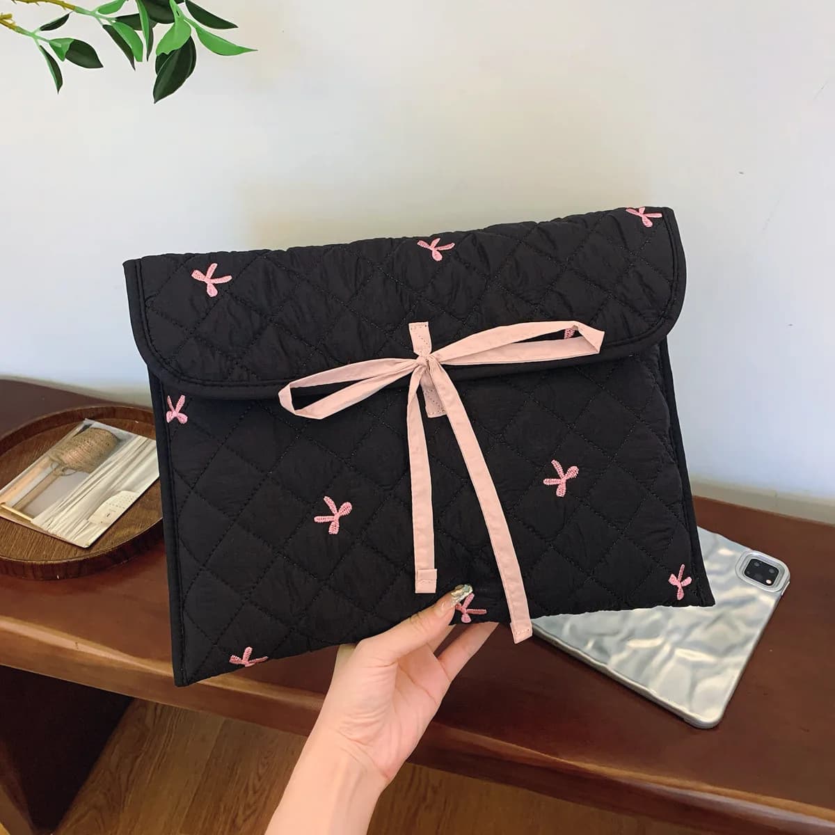 Custodia per laptop ultraleggera stile balletto con fiocco femminile carino per MacBook Air 13 Pro Custodia morbida per notebook Xiaomi Lenovo Dell
