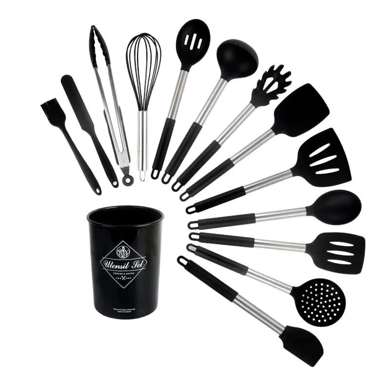 Bakeware Spatole per pasticceria da forno Crema in silicone Miscelatore per burro Utensili per torte resistenti al calore antiaderenti Accessori da cucina neri