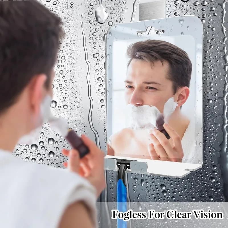30x20CM Specchio antiappannamento acrilico di grandi dimensioni Strumenti per il bagno Doccia Rasatura Accessori per il bagno Specchio da viaggio senza nebbia