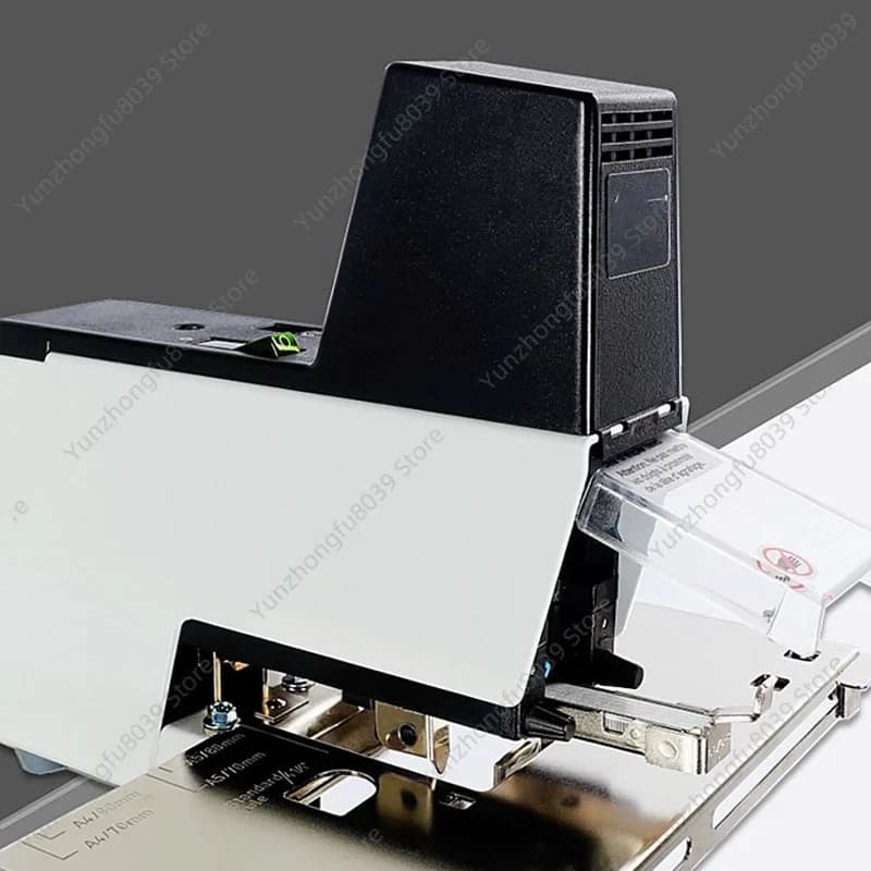 106E Electric Automatic Rapid Stapler, Heavy‑Duty Flat Saddle Stapler Binder for 2‑50 Sheets Paper Document Binding Work