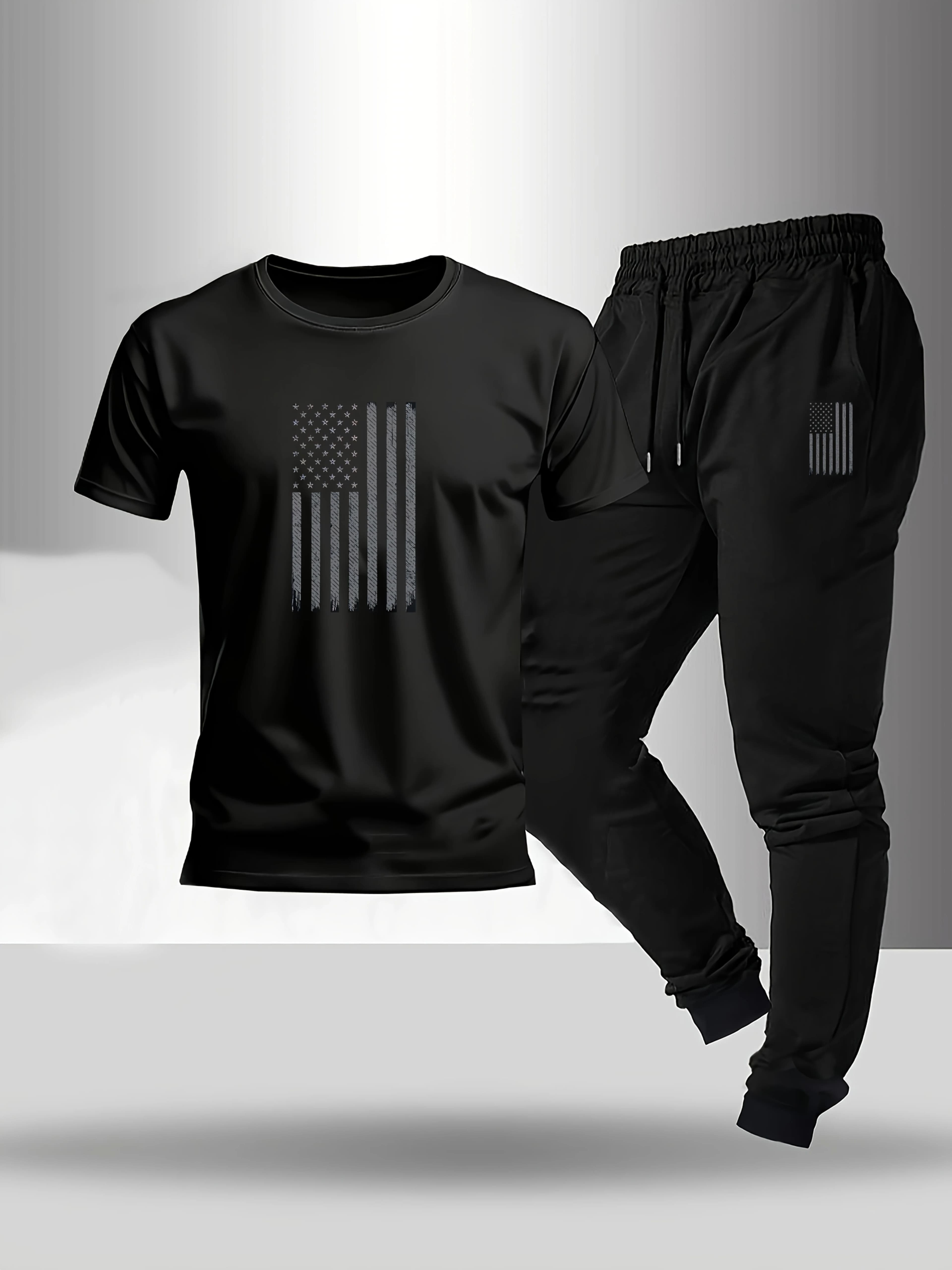 2026 American men's casual sports outfit - summer t-shirt and pants set - trendy and fashionable sports outfit