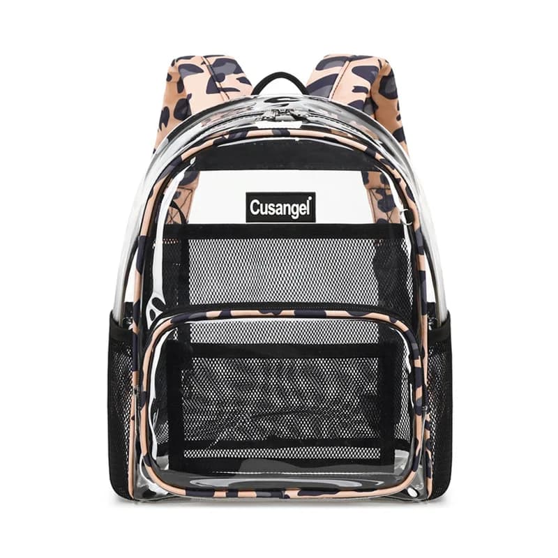 12 Inches Purple Clear Bags Transparent Backpack Tpu Material Girls Fashion School Bag Can Accommodate A 9.7inch Ipad