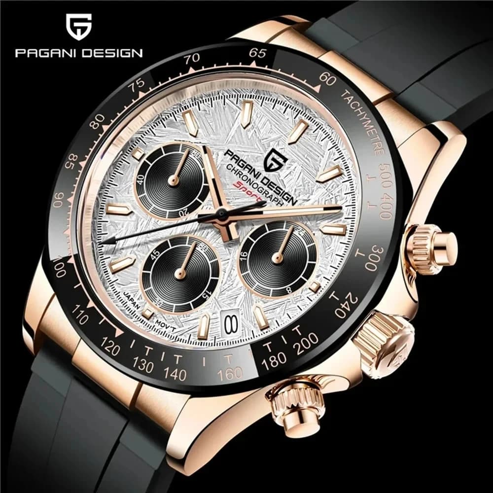 PAGANI DESIGN 2025 New PD1664 Quartz watch for men VK63 Sapphire crystal 10bar Waterproof 316L stainless steel relojes para hombres