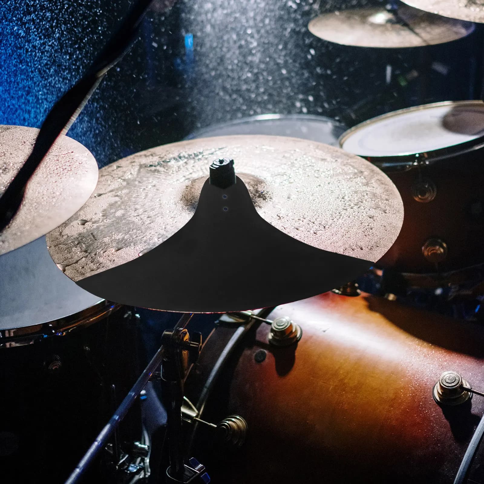 2 Pezzi Pad Silenziatore per Piatti e Tamburi, Cuscinetto Antirumore per Pratica Silenziosa, Accessorio per Strumenti Musicali