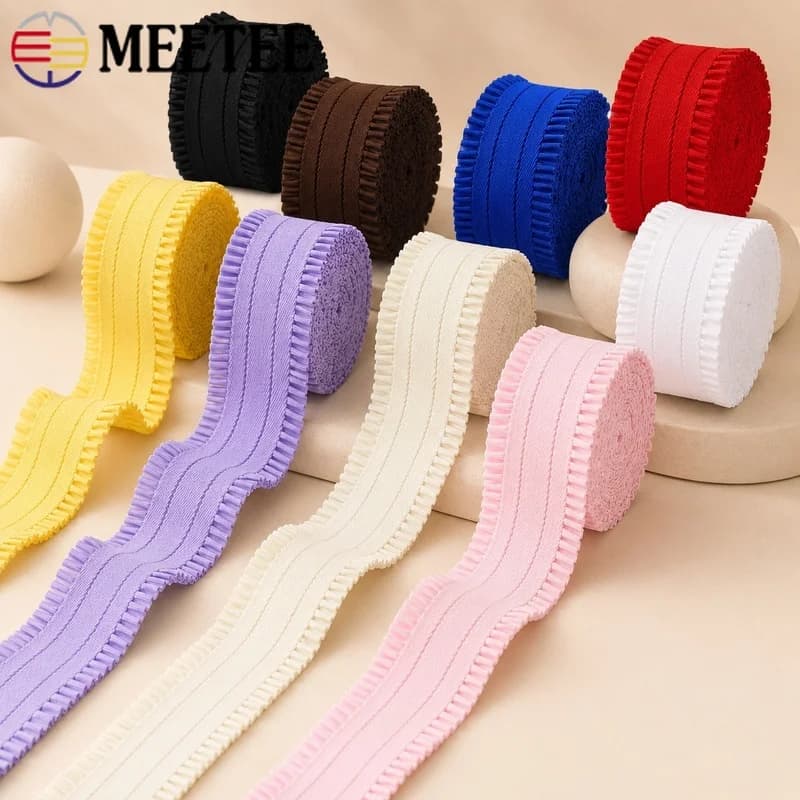 2/5Y 50mm Elastic Band Nylon Lace Stretch Rubber Webbing Tape for Apparel Waistband Underwear Cuff Sewing Garment DIY Material