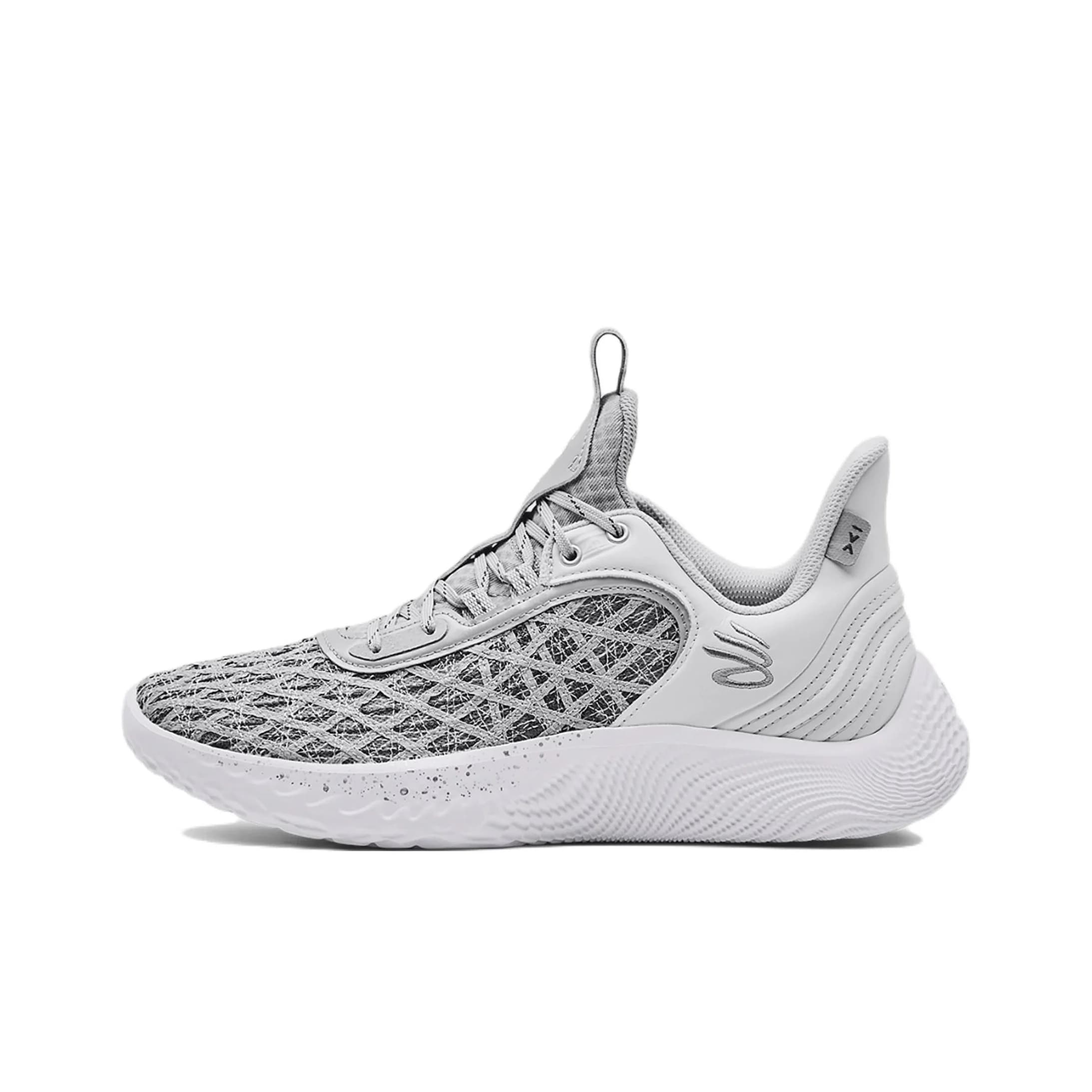 Under Armour Curry 9 Basketball Shoes Unisex Low Top Gray 3025631-102