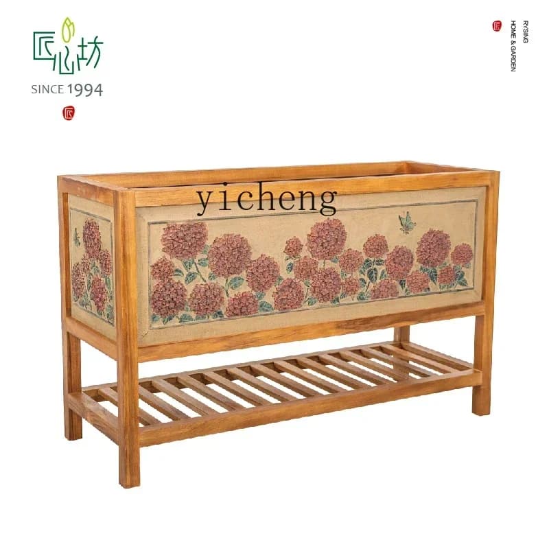 outdoor flower box large flower pot balcony planting box garden ornament