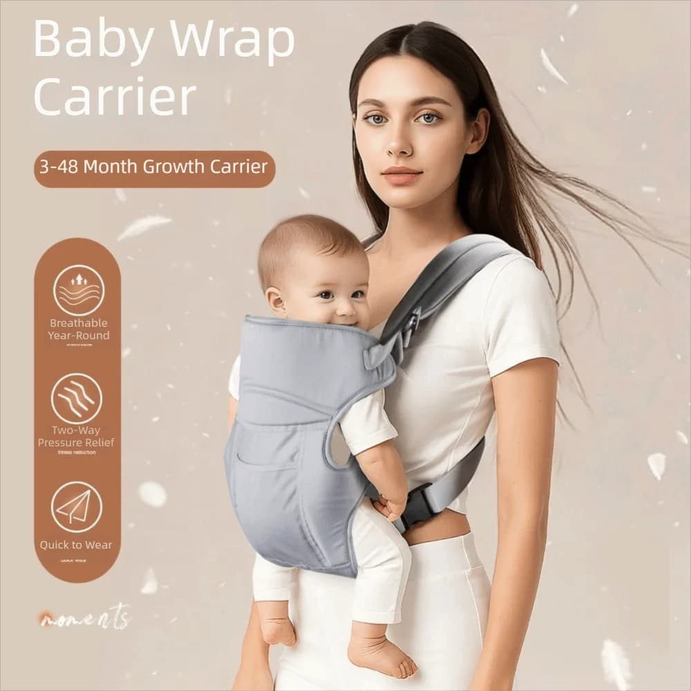 Breathable Design Baby Wrap Carrier Multifunctional Use Four Carrying Methods Infant Carrier Belt Portable Type