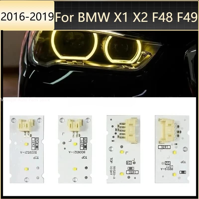 Per BMW X1 X2 F48 F49 2016-2019 Scheda LED DRL Angel Eye Bianco/Giallo per Fari Anteriori, Chip Luce Diurna OE 63117428791 63117428792