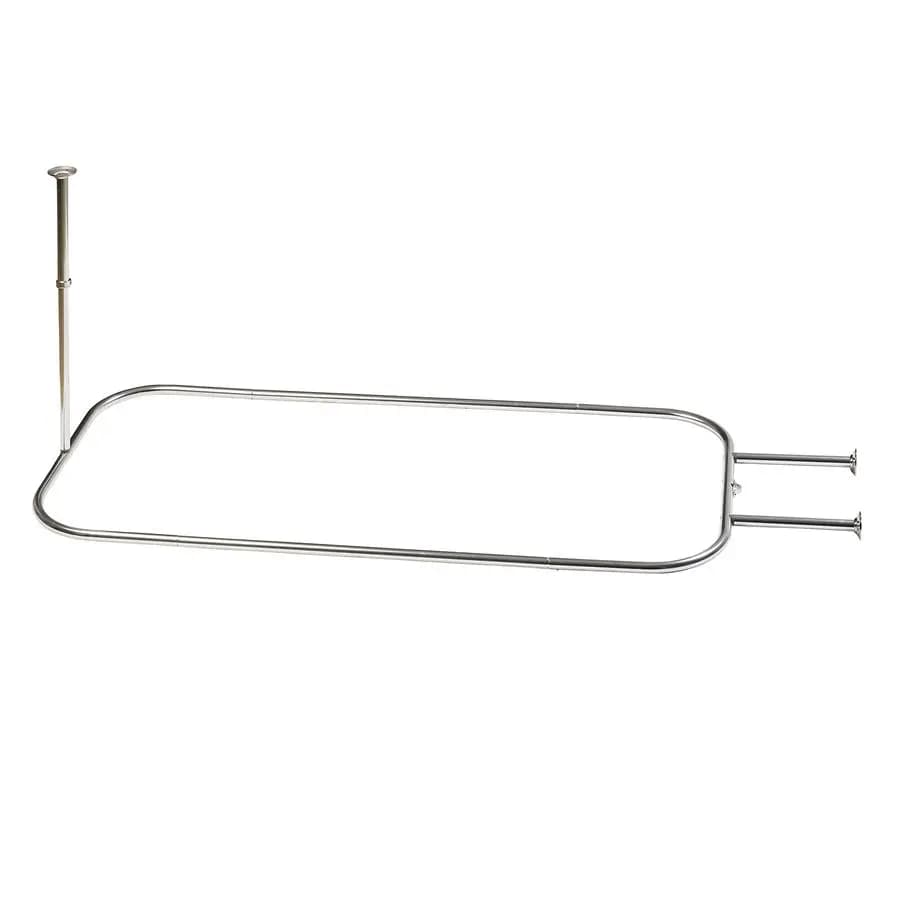 Asta per Tenda Doccia Rotonda Antiruggine per Vasca con Piedini, Facile Installazione, Asta per Tenda Doccia Ovale, Accessorio per Vasca Freestanding