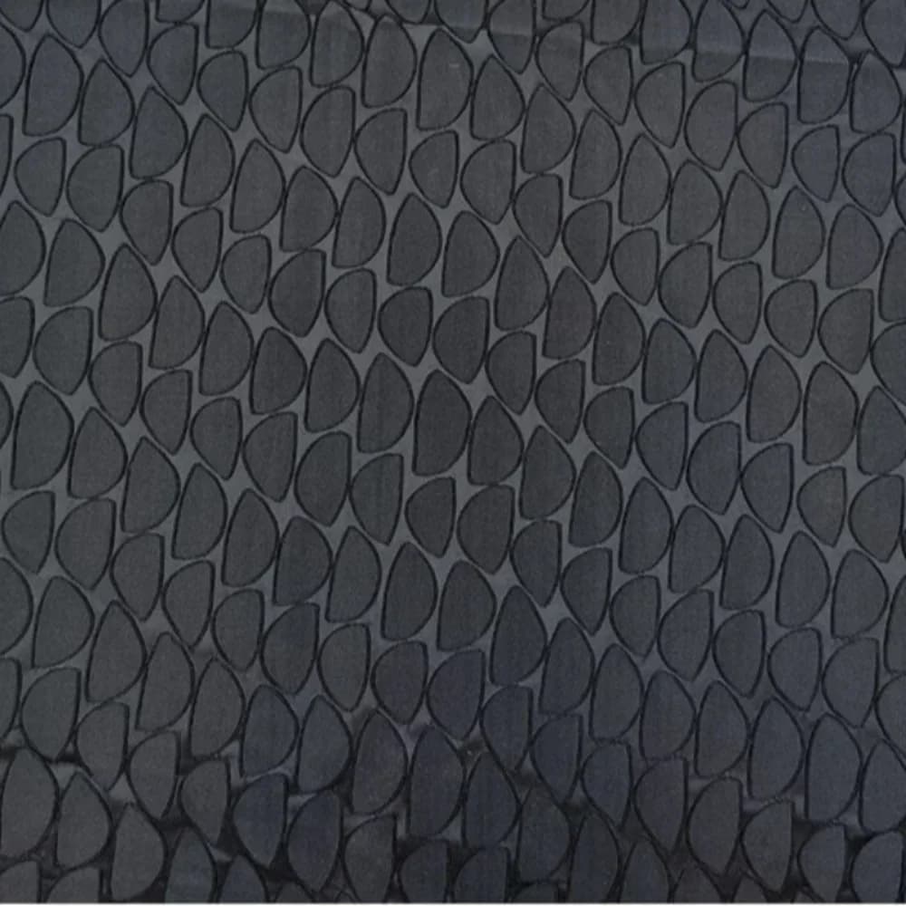 Jacquard Brocade Fabric Black Three-dimensional Square Dark Pattern Short Skirt Windbreaker Solid Color Simple Clothing Cloth
