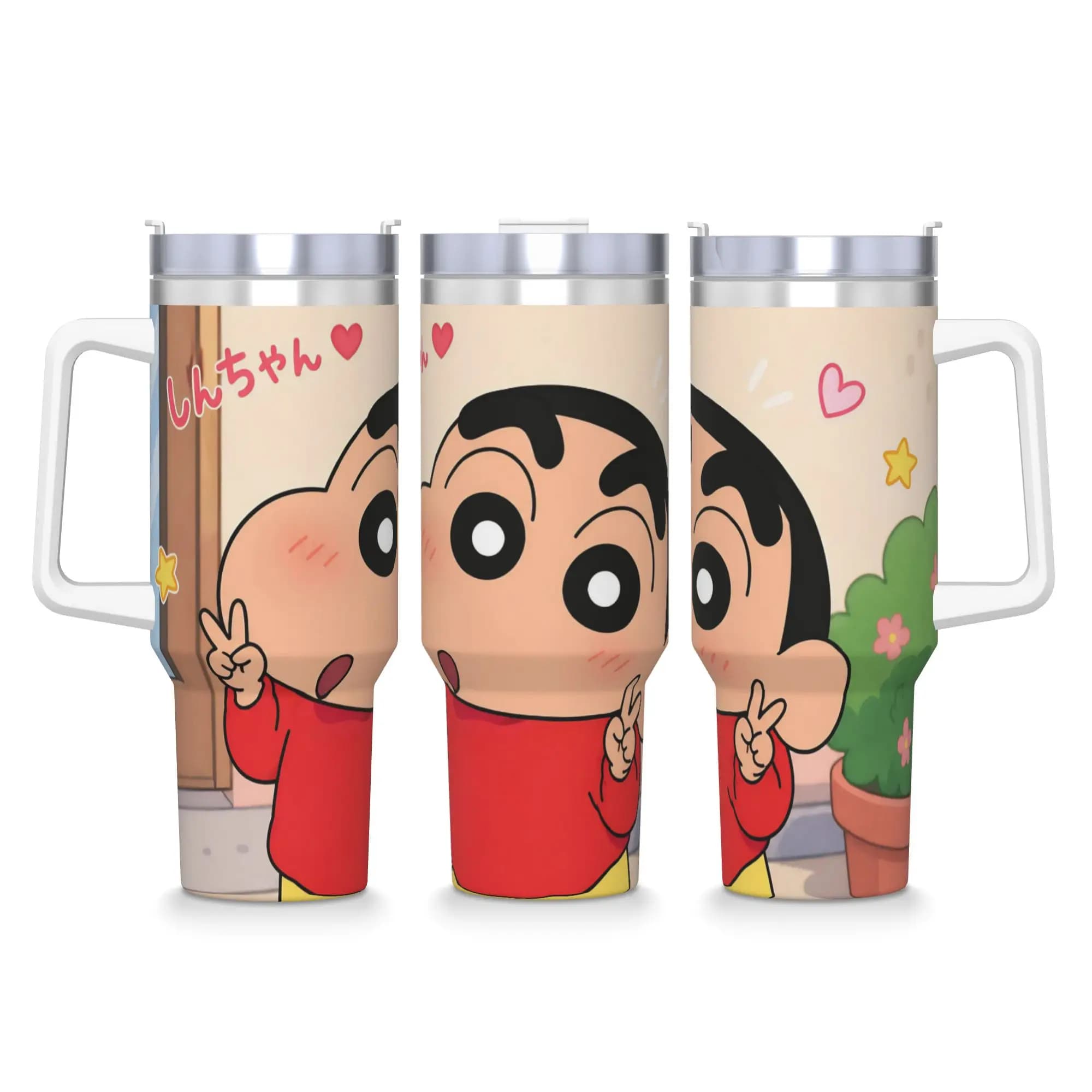 Stainless Steel Tumbler Crayons Shin Chans Anime Thermal Cups Heat Preservation Cold Drink Mugs Cup Travelist Water Bottle