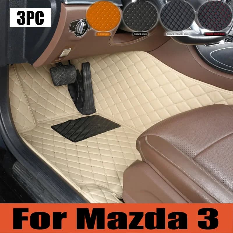 Per Mazda 3 2019 2018 2017 2016 2015 2014 Axela Tappetini per auto Tappeti Coperture Auto Rilievi del piede impermeabili Tappetino per bagagliaio interno 0531