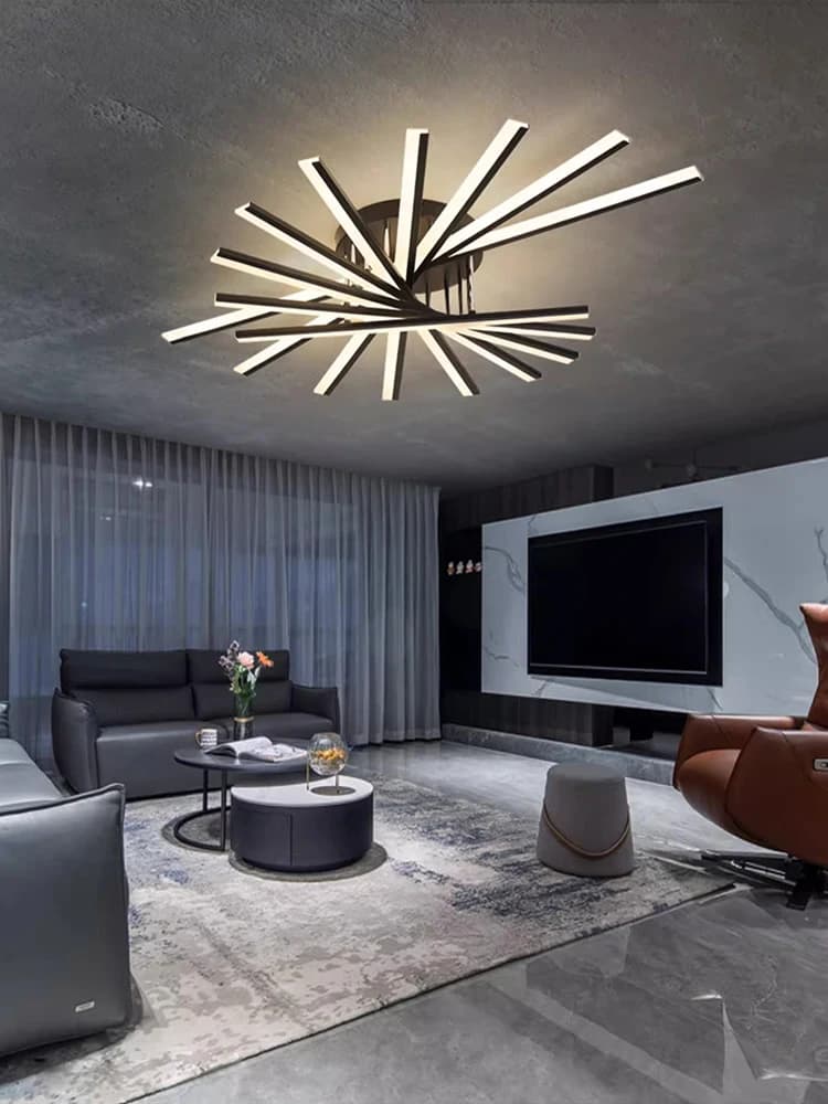 Modern Simple Long Strips LED Ceiling Chandeliers For Living Room Bedroom Study Lamps Lustre Lighting Dimmable Plafon Fixtures