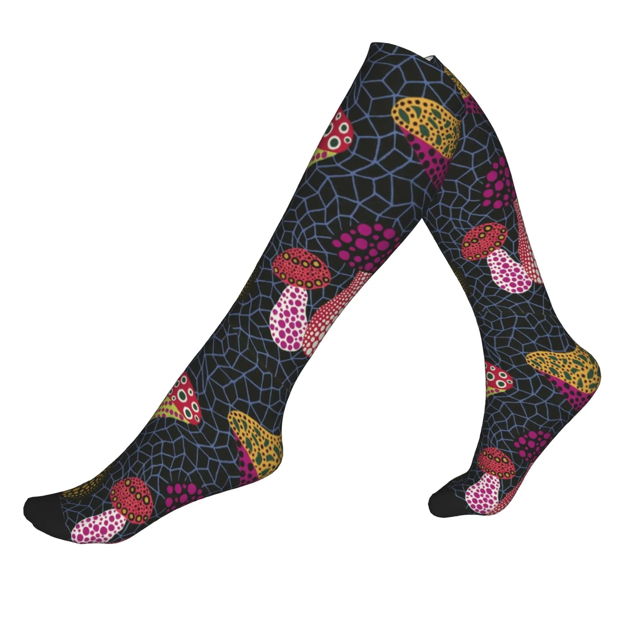 Calzini artistici Yayoi Kusama con stampa Kawaii per donna e uomo, calzini sportivi a compressione elasticizzati per l'estate, l'autunno e l'inverno, con arte pop astratta