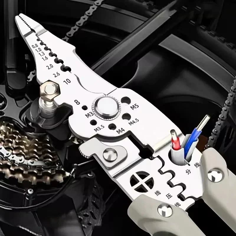 Multifunctional electrician pliers for splitting and spearing specialized cables for electricians