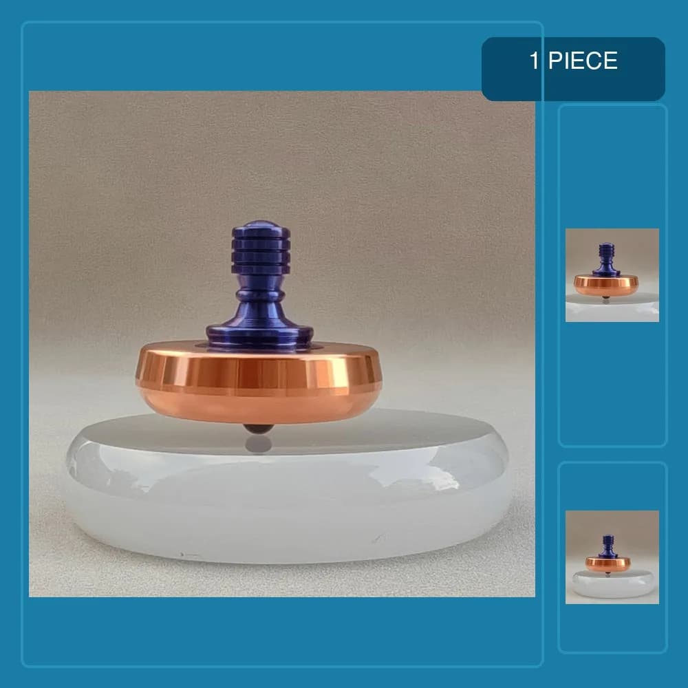Spinning Top Fidget Spinner Full Titanium Alloy Gyro Hand Twist Spinner EDC Adult Fidget Stress Relief Toys Desk Toy - No Base