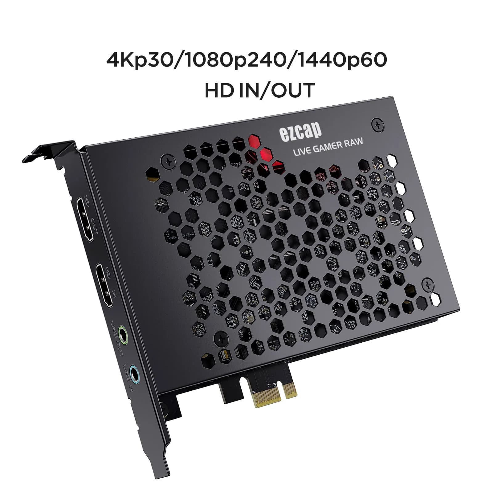 Scheda di acquisizione videogiochi 4K Live Gamer Raw PCIE Record e streaming live per videocamere di sistemi di gioco