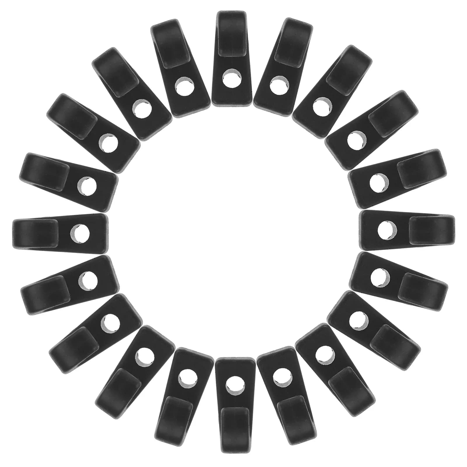20 Pezzi Ganci a J per Ponte Kayak, Ganci di Fissaggio in Nylon Resistenti alle Intemperie per Corda Elastica, Ganci per Ancoraggio Canoa, Ganci per Pagaie, Kayak Marino