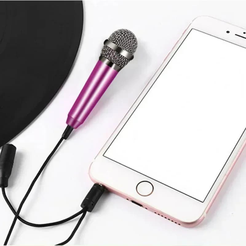 Mini 3.5 mm portable stereo studio microphone KTV Karaoke Mini microphone for smartphone Laptop PC Portable audio microphone desktop
