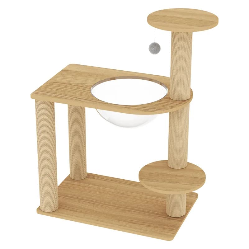 Moderna Piattaforma di Lusso per Gatti con Struttura a Torre Grande in Legno, Design Classico per Halloween, Confezionata in Cartone