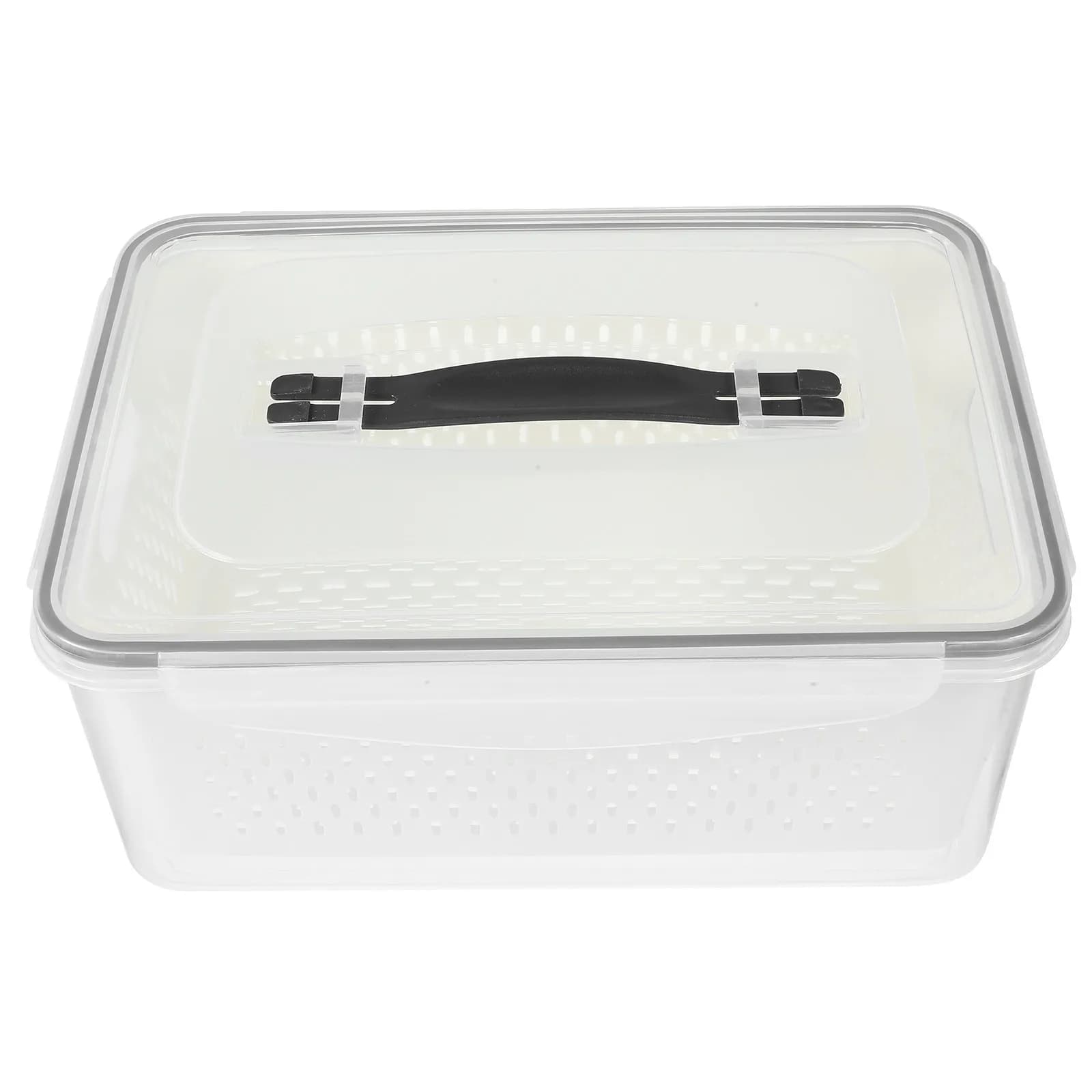 Fridge container with drainage basket, Fruit and Vegetable Multipurpose Box, Fridge Organizer