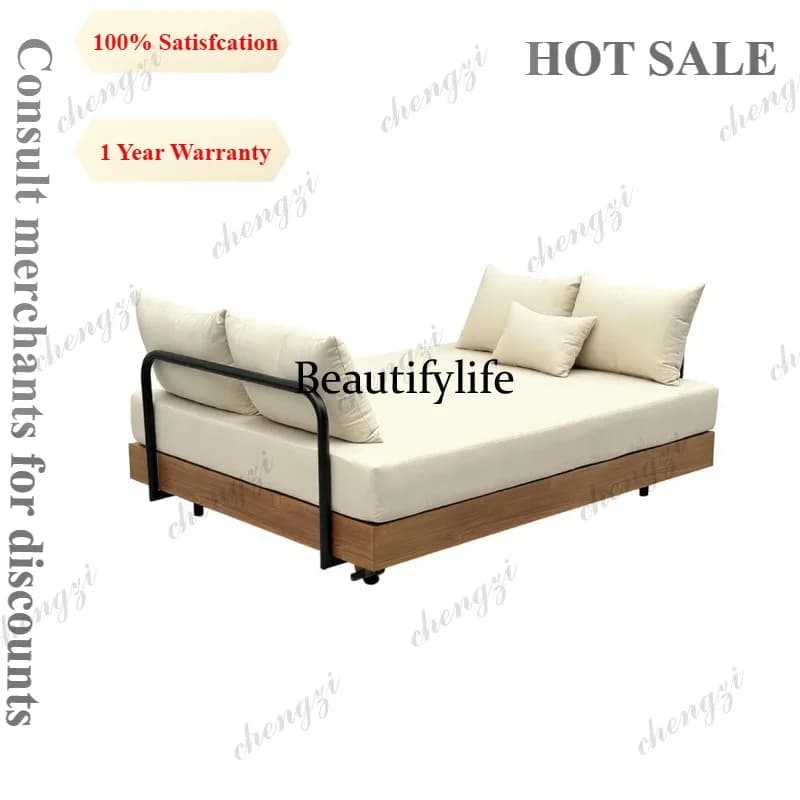 R134 Outdoor B & B Club Beach Swimming Pool Double Bed Courtyard Resort Waterproof Sunscreen Lounger