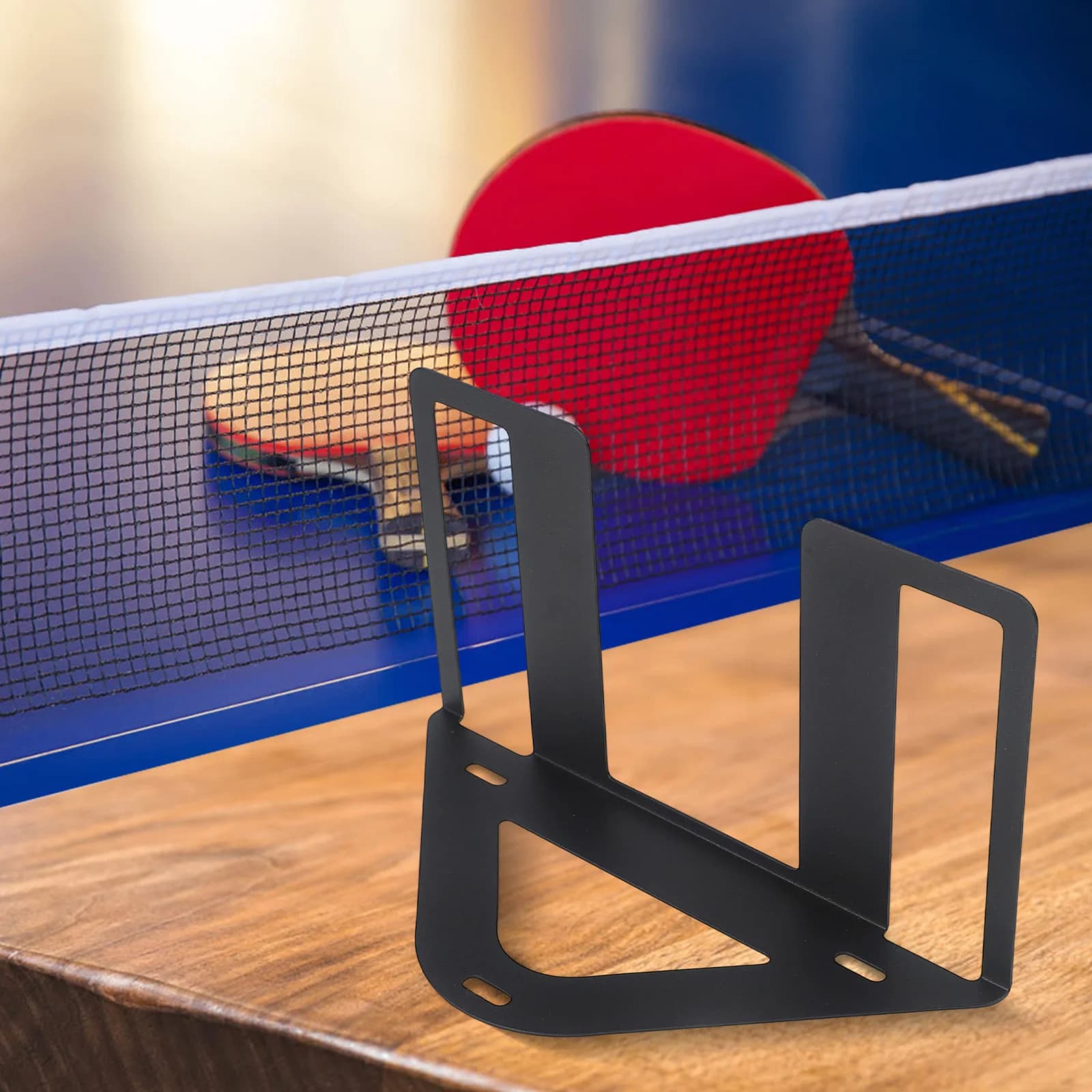 Ping Pong Racket Set, Racket Holder, Black Metal Display, Tennis Rack Organizer, Accessories