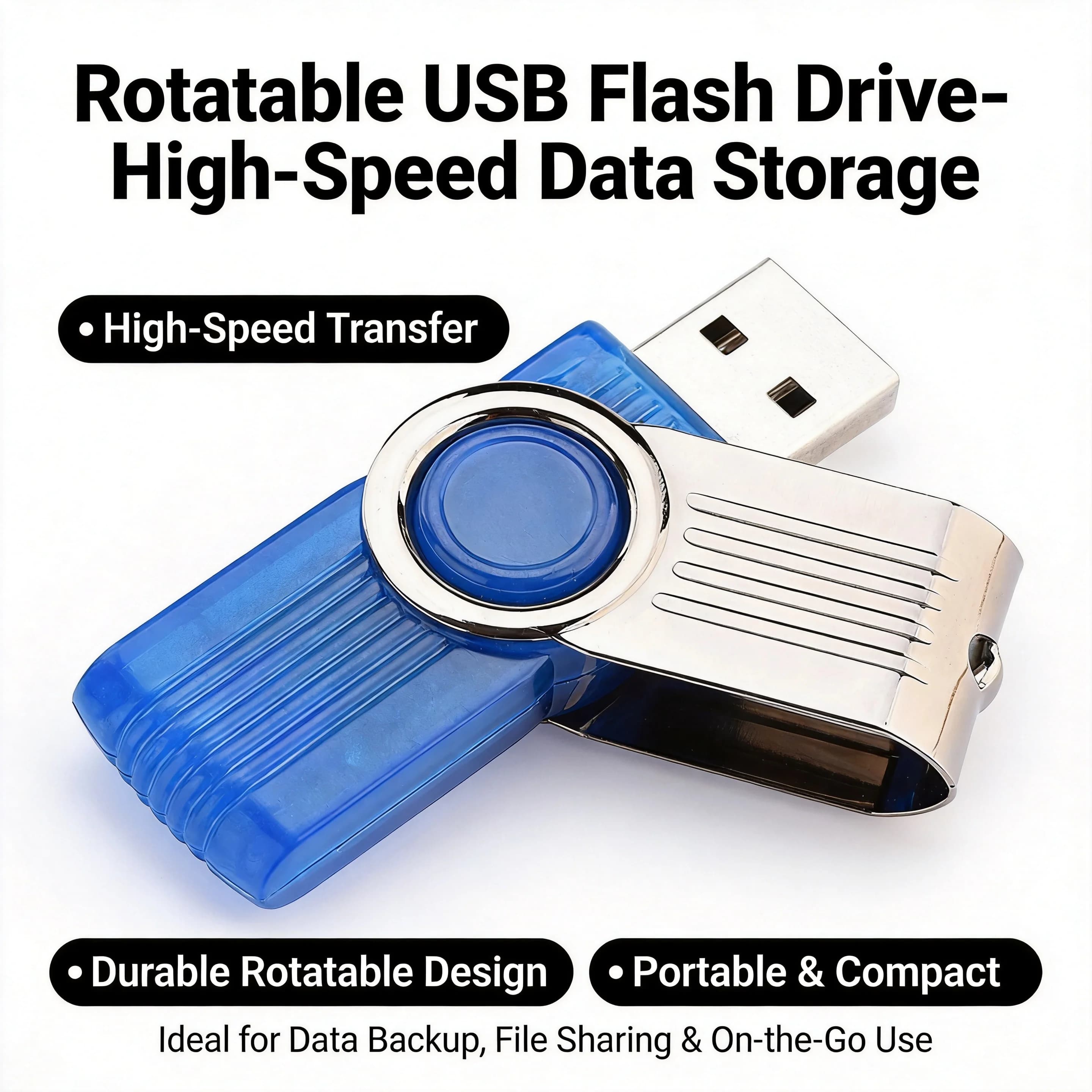 Chiavetta USB 2.0, Pen Drive Impermeabile 128GB 64GB 32GB 16GB 8GB 4GB, Memoria USB Retrattile per PC e Laptop