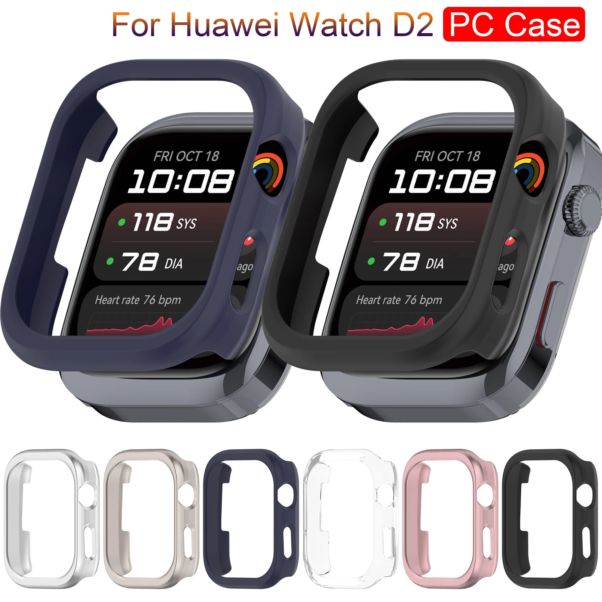 PC Case for Huawei Watch D2 SmartWatch protection PC screen tempered glass bumper for Huawei Watch D2 cover accessories New