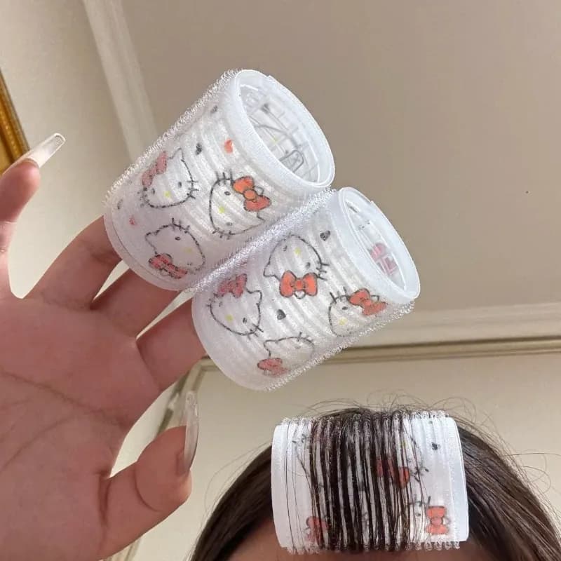 Hello Kitty Bigodino Cute Anime Girl Comfortable Kt Bigodino Roll Bangs Soft Decoration Children's Toy Students Gift Kawaii Wholesale