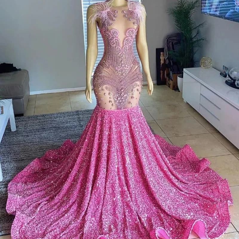 Nuovo banchetto abito da sera di fascia alta gonna a coda di pesce design a pendolo gonna abito temperamento moda abito da gala cantante