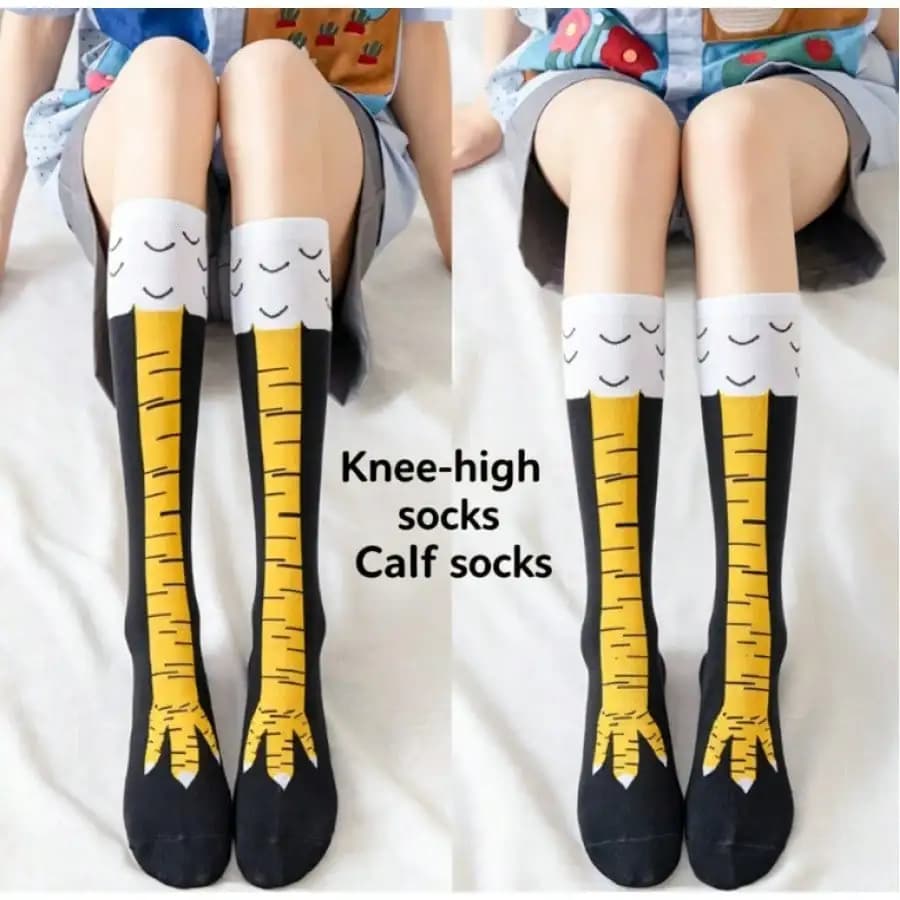 3 pairs of funny black socks with chicken claws, suitable for casual or formal dresses, with interesting reason to socks