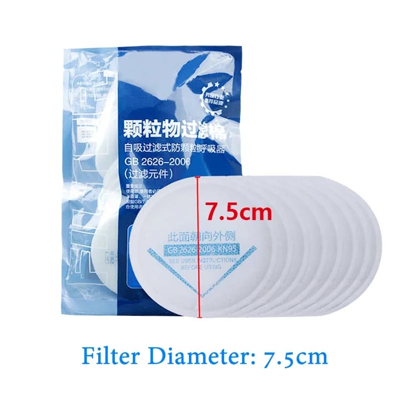 Round Filter Cartridge Pre-filter Cotton Filter Cover for Dustproof Gas Mask Chemical Breather Spray Paint Accessories