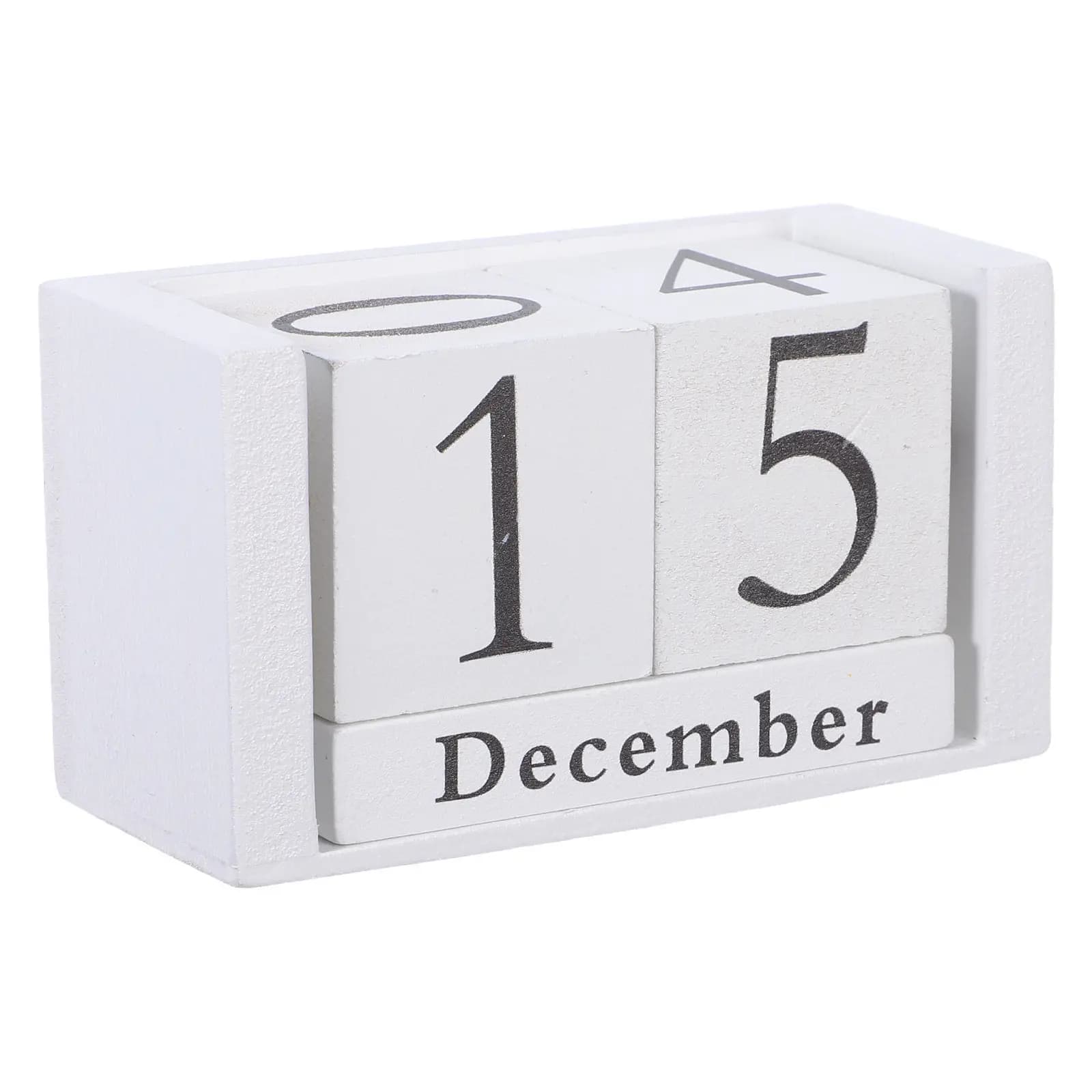 Calendario Perpetuo da Scrivania in Legno Vintage, Riutilizzabile, con Blocchi in Legno per Visualizzazione Data, Mese e Giorno Regolabili, per Ufficio, Casa, Uso Quotidiano, Stile Retrò