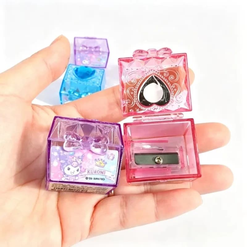 Sanrio Kawaii y Melody new cute and compact mini portable practical gem box style universal pencil sharpener ready for sale