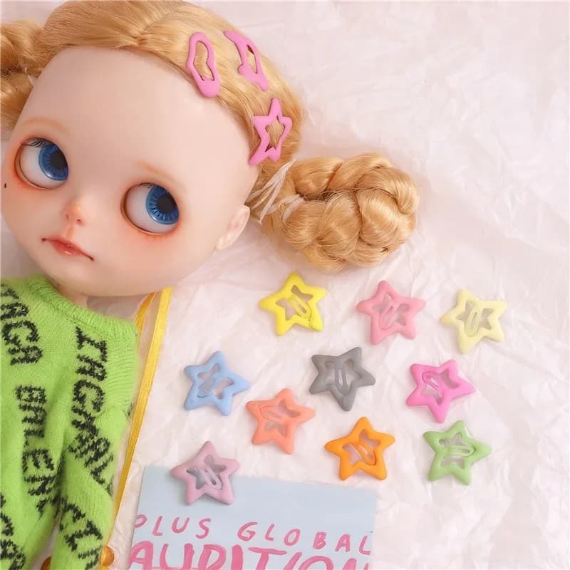 Colorful Mini 2.5cm 3cm Bangs Hair Clip For BJD Blythe Doll 1/6 1/12 OB11 Clothing Clothes Hairpins Hair Headwear Accessories