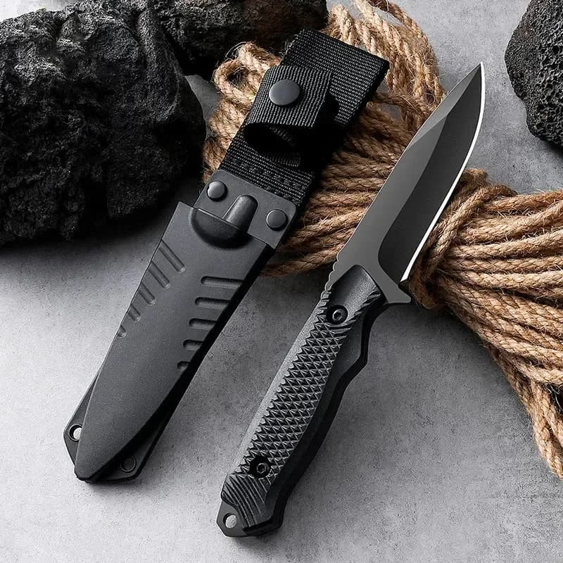 1 stainless steel sheath pocket knife, high hardness knife, portable sheath shell barbecue knife, outdoor barbecue knife